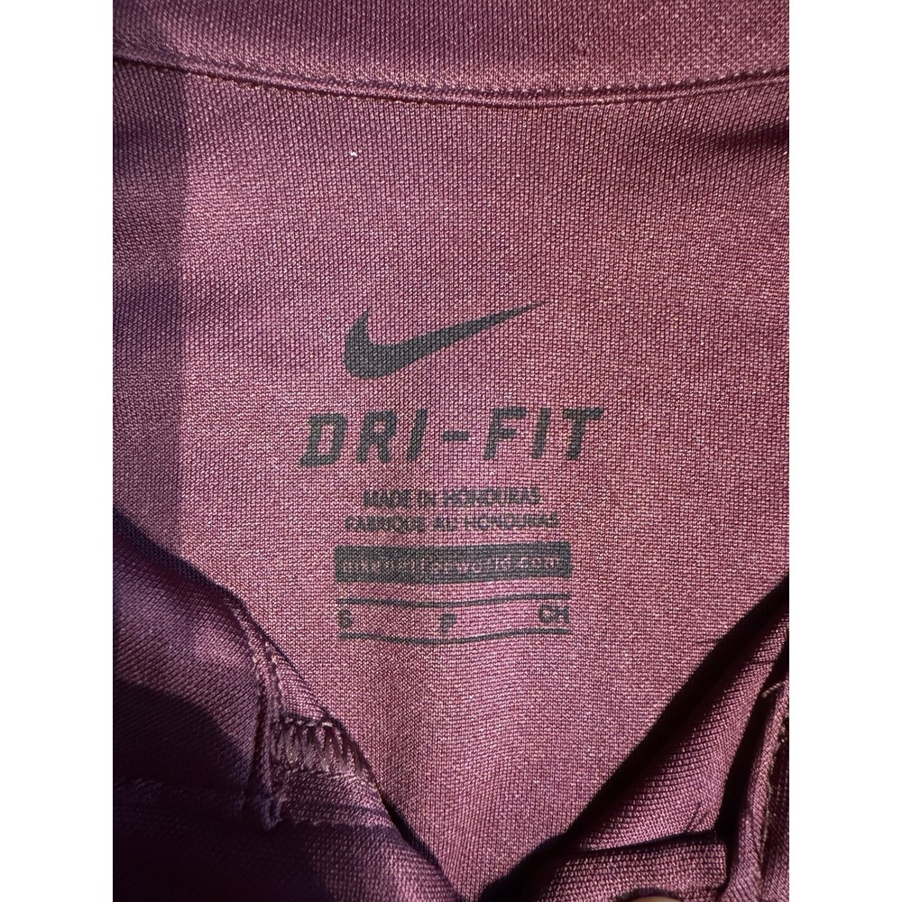 Nike Team Dri-FIT 1/4 Zip Short Sleeve Pullover Maroon White Men's Small Golf - Picture 6 of 10